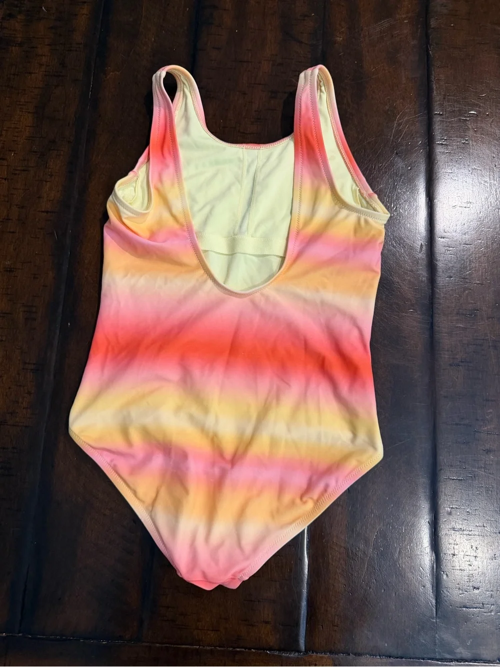 Athleta Girl Cream and Pink One-Piece Swimsuit